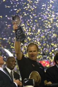 coach-brian-billick-during-super-bowl-xxxv-postgame-at-raymond-james-stadium-in-tampa-florida